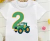 Tractor lindo granjero 1-8 años feliz T regalo de fiesta para niños niños regalo divertido T ldd240314
