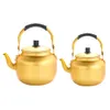 0756L Gold Aluminium Kettle Outdoor Portable Teapot Coffee Pot Large Capacity Kök Camping Cookware Cooke Supplies 240306