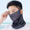 Schals Atmungsaktives Lce-Seiden-Bandana Anti-UV-elastisches hängendes Ohr-Gesichtsschutz-Schal Radfahren Sturmhaube Männer Frauen