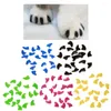 Hundebekleidung 100 Stück Haustier-Nagelkappen, schöner Krallenkontrollschutz für Katzen und Größe S (verschiedene Farben)