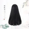 Perruque synthétique noire longue et lisse avec frange pour femmes, perruques de Cosplay Lolita noires, cheveux naturels résistants à la chaleur, 240305