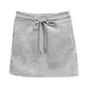 Pure Lust Spicy Girl Drawstring Sports Short 2023 Summer New Girls' High Waist Versatile Wrap Hip A-line Half Length Skirt