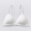 Soutien-gorge de style français pour femmes, enveloppé sur la poitrine, bandoulière réglable, sexy, boucle unique, tube en satin, sous-vêtements, lingerie