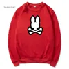 Psychological Bunny Hochwertige Designer Herren Hoodies Sweatshirts Psycho Rabbit Fun Printing Hoodies Baumwolle Kapuzenpullover Lila Hoodie Sport Physcho 418