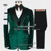 Abiti da uomo Abiti da cerimonia per lo sposo Abiti da sposa fatti a mano Perle di velluto Smoking Custom Made Moda maschile 3 pezzi Banchetto Party Dress 2024