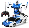 원격 제어 변형 차량 충전 리모콘 자동차 유도 변환 King Kong Robot Electric Car Children Toy