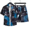 Designer Suit Sanya Tourism Set Summer Short Sleeved Mens Shirts Beach Vacation Leisure Loose Shorts Fashion Pum0