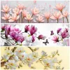 Stitch D DIY Diamant Peinture Magnolia Papillon Fleur Plein Diamant Art Broderie Grand Salon Bureau Décor À La Maison Mosaïque Photo