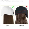 Boll Caps Fashion Baseball C med Bob Wig For Women Extensions Justablaone Hair Hat Girls Short Straight Hair Wig C Hair Wig L240314