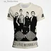 Men's T-Shirts Vintage Arctic Monkey Graphic T Shirt Alex Turner Printing Men Strtwear Tops Rock Hip Hop Strt T-shirts Women Casual Gym T Y240321