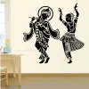 Autocollants Radha Krishna dieu hindou décor stickers muraux vinyle Religion Art décor à la maison pour salon chambre à coucher papier peint amovible CN252