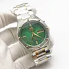 Giappone Orientale Oriental Double Lion Mens Automatico Watch Mechanical Glow Doppio calendario Waterproof Retro Green Rivet Orologio