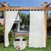 Gordijnen Tuin Waterdicht Pure Gordijnen Binnen Buiten Tab Top Voile Net Raamgordijnen Voor Patio Pergola Cabana Decoratie Tule Panelen