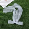 Foulards Voile de mariée Mariée Élaborée Tulle Perles Bow Court Bachelorette Party Poule Foulard