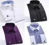 Nieuwe Stijl Katoen Wit Mannen WeddingPromDinner Bruidegom Shirts Dragen Bruidegom Man Shirt Klassieke Gestreepte Mannen Overhemden 3746 6641933