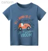 T-Shirts Kinder Jungen Kleidung 100 % Baumwolle Kurzarm T-Shirts Auto Bus Cartoon Kinder Kleidung 2-8 Jahre Kinder Sommerkleidung ldd240314