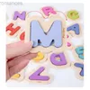 Puzzles 3D Lettre créative correspondant Puzzle enfants illumination éducative jouet d'éducation précoce en bois 3D Puzzle jouets 240314