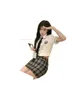 Japansk och koreansk stilskolekostnad kostym kostym hög midja höft wrap kjol flicka jk enhetlig daglig twopiece set 240301