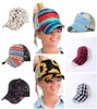 Chapeaux de baseball croisés de tournesol 16 styles Plaid Cactus Mesh Hallow Out Caps High Messy Buns Ponycaps Party Cap OOA85043516264