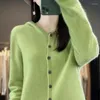 Women's Knits 2024 Autumn/winter Solid Color Fashion Hoodie Knitted Jacket Hooded Wool Cardigan Versatile
