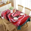 Table Cloth Beautiful Colored Roses Rectangular Tablecloth Valentine's Day Decor Dining Room Wedding Banquet Party Living