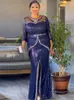 Robes décontractées Soirée de mariage Soirée Femmes Vêtements Dubaï Abayas Africain Luxe Paillettes Sirène Longue Robe Occasion Formelle Robe Kaftan