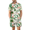 Designer Suit European Mens Casual Loose Shirt Set Hawaii Digital Print Beach Short Sleeve Shorts Uaq5