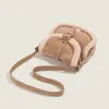 Totes estilo coreano retro pequena camurça crossbody saco outono e inverno lã de cordeiro para mulher