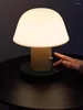 Bordslampor trådlös svamplampa laddningsbart batteri drivs litet nattljus för sovrum vardagsrum restaurang utomhus