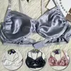 Bras Single-Layer Satin Silk Underwear Girls Ultra-Thin Breathable Seamless Fashion Color Large Mulberry