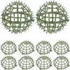 Decorative Flowers 6 Pcs Flower Arrangement DIY Ball Making Rack Artificial Plants Grass Frame Metallic Line