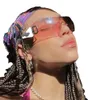 Okulary przeciwsłoneczne bez obrzeża Y2K 11K dla kobiet mężczyzn Trendy Wrap Około okularów słońca damskie gogle gogle mody 6oyl