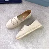 pra sommarstrand fiskare skor casual sko espadrille halm väv sandal platt klack svart vit diamant loafer kvinnor män sandale läder canvas ny stil promenad vandring