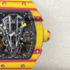 Мужские часы RM Milles, оригинальные заводские часы Rm, дизайнерские механические часы, новые RM27-03, турбийон из полого углеродного волокна, модная резиновая лента Miller