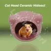 Cages Ceramic Hamster Cooling Hideout House Sand Litter Basin Box Small Animals Cooling Room