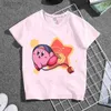 T-shirts Dessin animé Anime Figures Star Kirby Impression Filles Vêtements À Manches Courtes Kawaii Mignon Été Adulte Enfants Top T-shirt Pull ldd240314