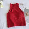 Women's Tanks Vintage Chinese Button Tank Tops With Bra Pad Halter O-Neck Elegant Crop Retro Cheongsam Style Cloth For Women