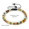 Strand 6 6mm cylindrique pierre naturelle oeil de tigre Agate perle Bracelets femmes hommes mode réglable Bracelet Pulsera Hombre bijoux