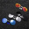 Sonnenbrille 1/2PCS Mode Clip auf Nase Männer Gläser 2024 Vintage Mini Runde Sonne Matrix Randlos