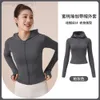 Desginer LuLulemom Bras Lululemmon samma kostym Topp Huven Slim Fit Temperament Windproof Fitness Sports Jacket