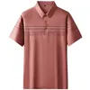 8XL 7XL 6XL Ice Silk Breathable Polo Shirt Men Summer Short Sleeve Loose Mens Shirts High End Casual Mens TShirts 240312