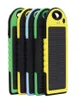 Banco de energia solar 5000mah carregador lanterna led lâmpada acampamento duplo usb painel bateria à prova dwaterproof água carregamento portátil para celular ph2729790