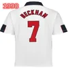 Real Madrids Englands 1996 1998 2002 Vintage Football 05 06 07 Kit koszulki retro Beckham Retro Soccer koszulki 98 99 02 04 Classic