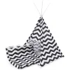 Mats Collapsible Pet Teepee House Fold Away Pet Tent Furniture Cat Bed with Cushion White&Black Pompom Sweet Cat Puppy House Pet Tent