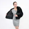 Young Mink Women's Jacket Vesot, Collier court pour chaleur, Haining Fur 8029