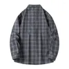 Men's Casual Shirts Male Men Spring Plaid Long Sleeves Korean Englan Slim Fit Plus Size 4XL 5XL Boy Clothing Man