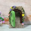 Sculptures 3D Fairy Garden Door Magic Fairy Door Kit Miniature Fairy Garden Resin Signs Outdoor Waterproof Doll House Craft House Door Deco