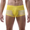 UNDUPTS Erkek Yumuşak Stripe Boxershorts Ekleyen Erkek Nefes Alabilir Knickers Seksi Kılavuzlar Man Panties Cueca