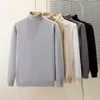 Herrtröjor Y2K Harajuku Casual Turtleneck Men Slim Black Fashion Autumn Winter Knitwear Korean version av trenden underrockvatten