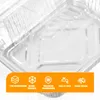 Conteneurs à emporter 20 pièces boîte d'emballage plaque de barbecue boîtes de cuisson alimentaire feuille d'aluminium cadeaux pratiques petites casseroles doublures en plastique à usage unique